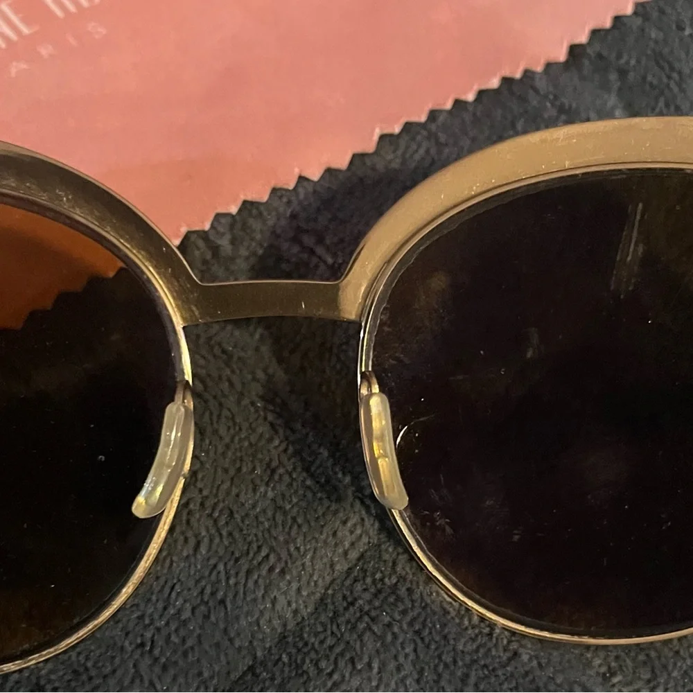 Vintage Caroline Abram Paris Women's Sunglasses - Black and Gold with RX lenses